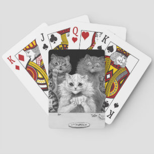 Baraja De Cartas Tarjeta de juego para gatos, Louis Wain