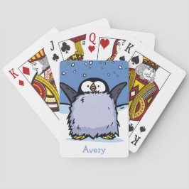 Baraja De Cartas Tarjeta de juego pingüino feliz