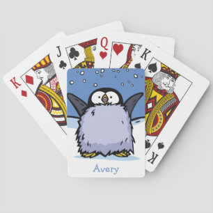 Baraja De Cartas Tarjeta de juego pingüino feliz