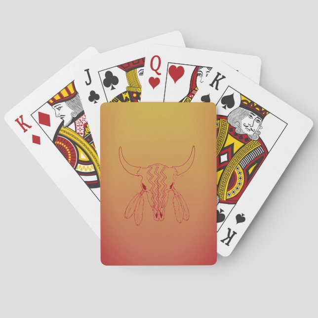 Baraja De Cartas Tarjeta de juego Red Ghost Dance Buffalo Poker (Reverso)