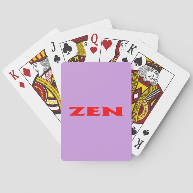 Baraja De Cartas Tarjeta de juego Zen red lilac Poker (Reverso)