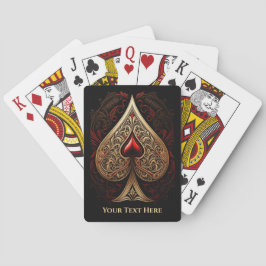 Baraja De Cartas Tarjeta de Personalizado Gold Ace of Spades