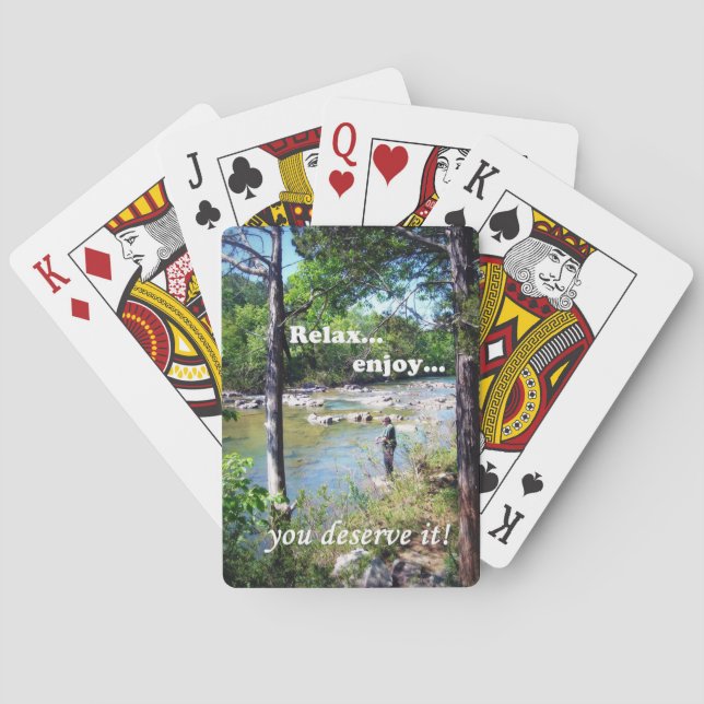 Baraja De Cartas Tarjeta de pesca de destino (Reverso)