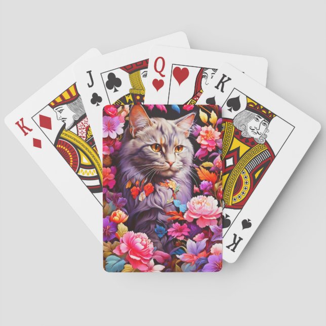 Baraja De Cartas Tarjeta de póquer para los amantes del gato (Reverso)