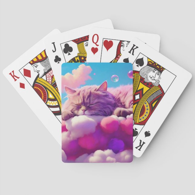 Baraja De Cartas Tarjeta de póquer para los amantes del gato (Reverso)