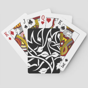 Baraja De Cartas Tarjeta de reproducción blanca Swirls Tattoo