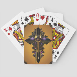 Baraja De Cartas Tarjeta de reproducción de cráneo gótica