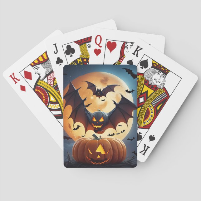 Baraja De Cartas Tarjeta de reproducción de Halloween (Reverso)