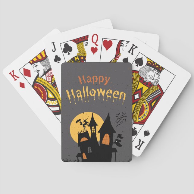 Baraja De Cartas Tarjeta de reproducción de Halloween (Reverso)