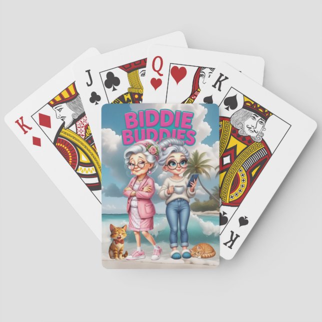 Baraja De Cartas Tarjeta de reproducción de marca Biddie Buddies (Reverso)