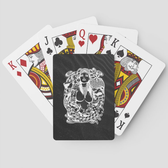 Baraja De Cartas tarjeta de reproducción de medusa (Reverso)