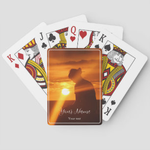 Baraja De Cartas Tarjeta de reproducción de nombre y foto