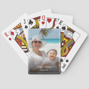 Baraja De Cartas Tarjeta de reproducción de nombre y foto