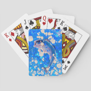 Baraja De Cartas Tarjeta de reproducción de pez azul