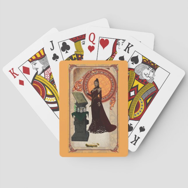 Baraja De Cartas Tarjeta de reproducción de tarjeta de bruja (Reverso)