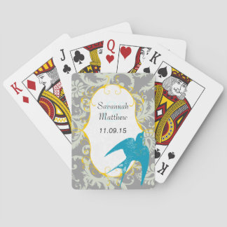 Baraja De Cartas Tarjeta de reproducción del Boda de resguardo Verd