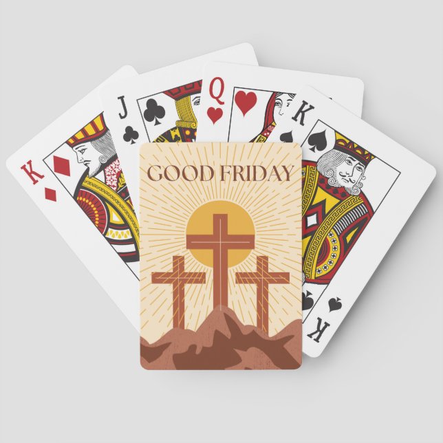 Baraja De Cartas Tarjeta de Viernes Santo (Reverso)
