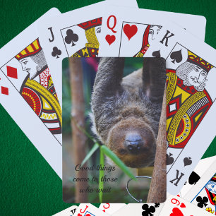 Baraja De Cartas Tarjeta de Zoo Sloth Hanging Out de Edimburgo