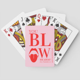 Baraja De Cartas Tarjeta Día de San Valentín roja traviesa