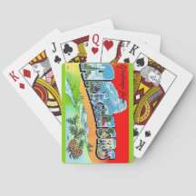 Tarjeta postal retro colorida de Arkansas