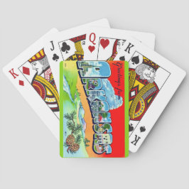 Baraja De Cartas Tarjeta postal retro colorida de Arkansas