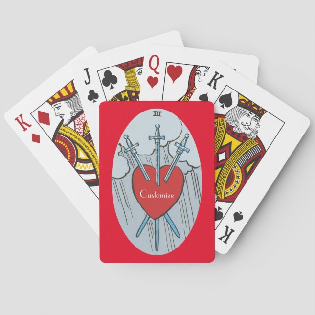 Baraja De Cartas Tarjeta Tarot 3 Espadas Thunder_Cove (Reverso)