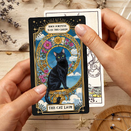 Baraja De Cartas Tarjeta Tarot para gato negro personalizada