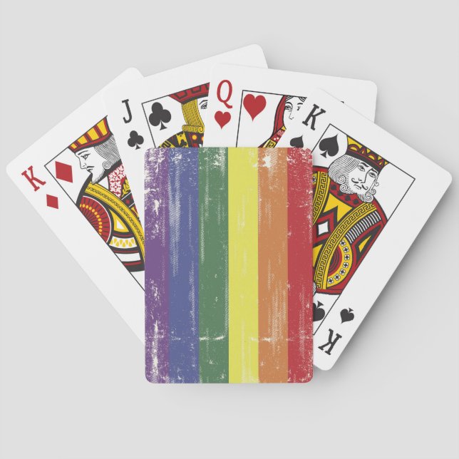 Baraja De Cartas Tarjetas apenadas arco iris (Reverso)
