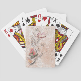 Baraja De Cartas Tarjetas clásicas con relieve de naturaleza elegan