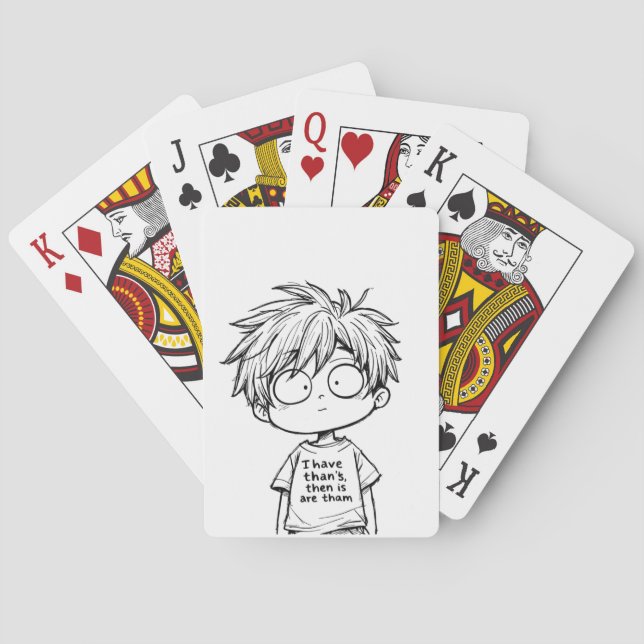 Baraja De Cartas Tarjetas Clásicas de Juego de Niño Anime Chibi Div (Reverso)