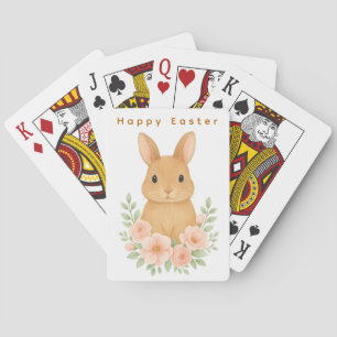 Baraja De Cartas Tarjetas clásicas de Pascua de conejito lindo