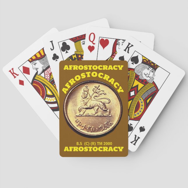 Baraja De Cartas Tarjetas de AFROSTOCRACIA. Sheriff  (Reverso)