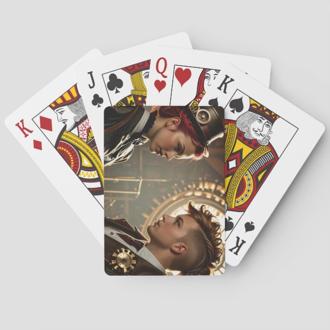 Baraja De Cartas Tarjetas de arte Steampunk (Reverso)