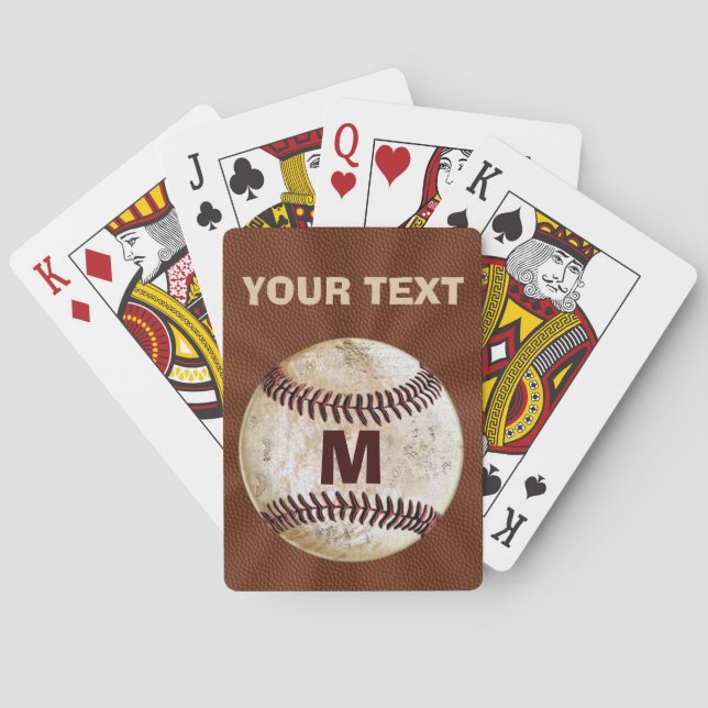 Baraja De Cartas Tarjetas de béisbol personalizadas para él (Reverso)