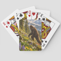 Tarjetas de Bigfoot de flores silvestres de primav
