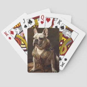 Baraja De Cartas Tarjetas de Bulldog francesas al estilo del Rembra