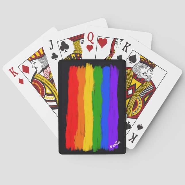 Baraja De Cartas tarjetas de camping de orgullo (Reverso)