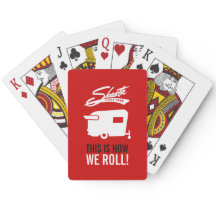 Tarjetas de Camping RV Red Shasta Camper
