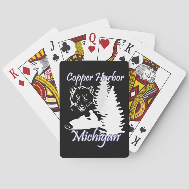 Baraja De Cartas Tarjetas de cobre del oso P del Snowmobile de (Reverso)