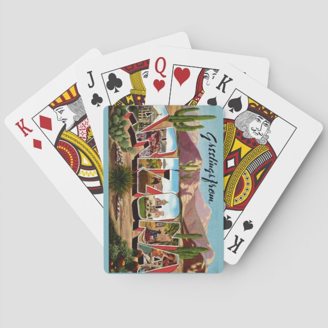 Baraja De Cartas Tarjetas de Cumpleaños de Arizona (Reverso)