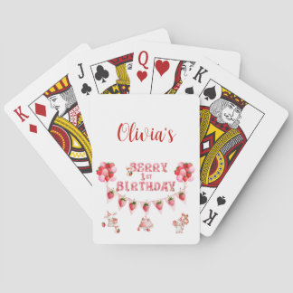 Baraja De Cartas Tarjetas de Cumpleaños de Berry para el Primer Año