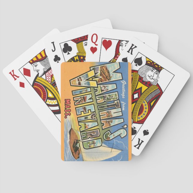 Baraja De Cartas Tarjetas de Cumpleaños de Martha's Vineyard (Reverso)