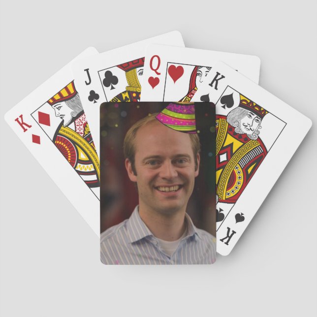 Baraja De Cartas Tarjetas de cumpleaños de Sr. Justis (Reverso)