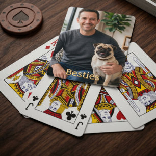 Baraja De Cartas Tarjetas de Cumpleaños para Papá Perro Personaliza