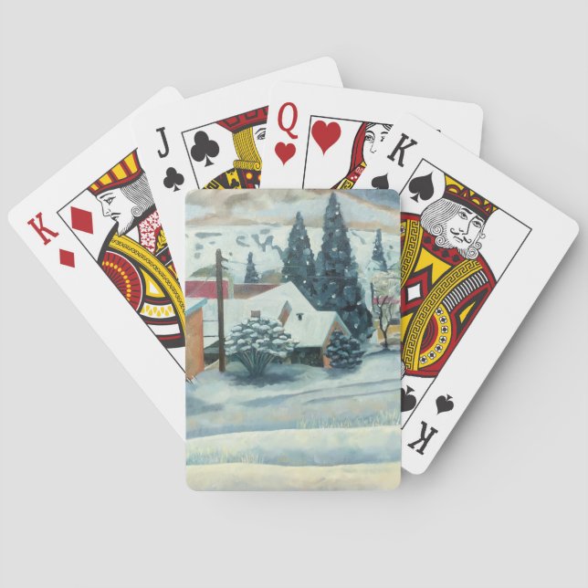 Baraja De Cartas Tarjetas de esquí de montaña (Reverso)