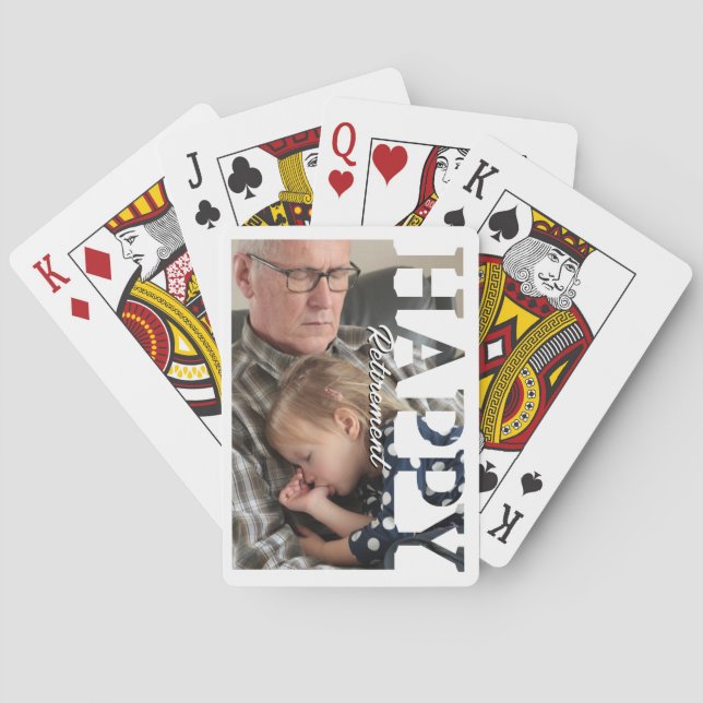 Baraja De Cartas Tarjetas de Fotos de Jubilación | Reti Personaliza (Reverso)