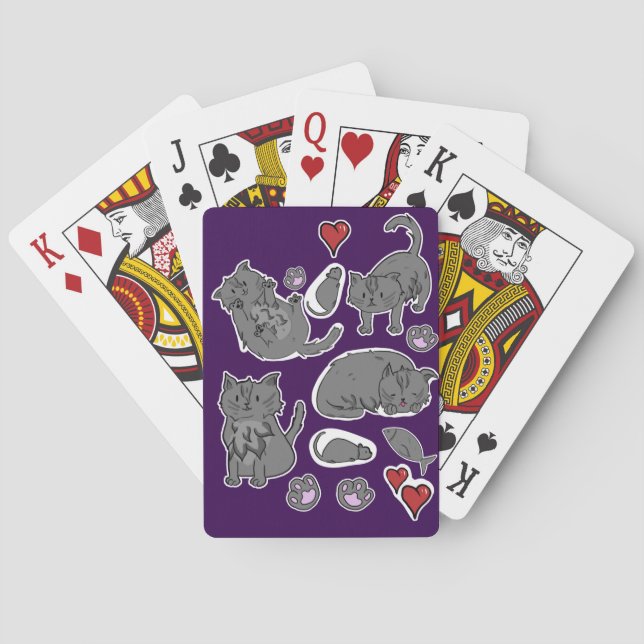 Baraja De Cartas tarjetas de gatito (Reverso)
