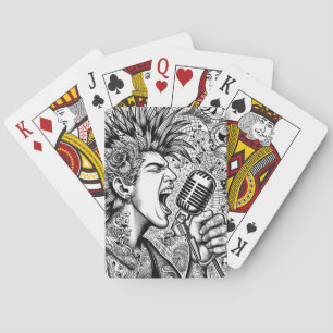 Baraja De Cartas Tarjetas de Glam Punk Rock Rockabilly