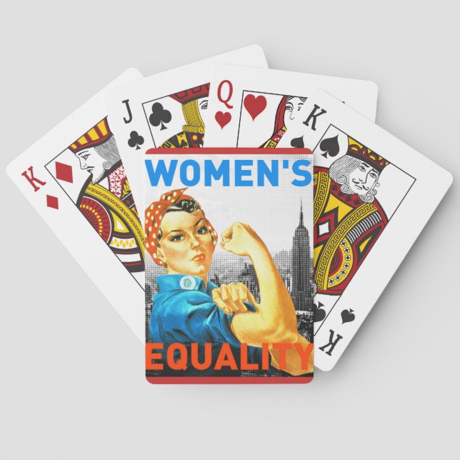 Baraja De Cartas Tarjetas de igualdad para mujeres (Reverso)