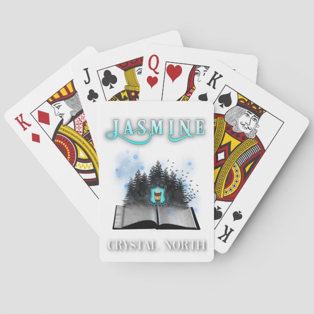 Baraja De Cartas Tarjetas de Jazmín para jugar (Reverso)